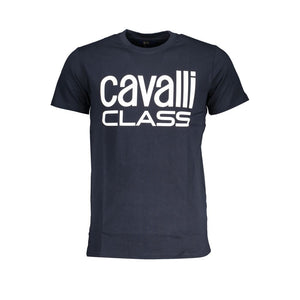 Blaues Baumwoll-T-Shirt