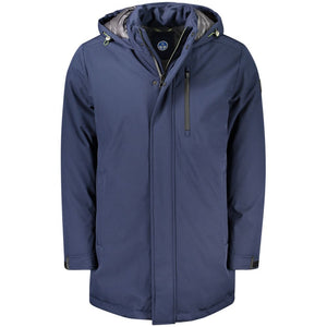 Blaue Polyester-Herrenjacke