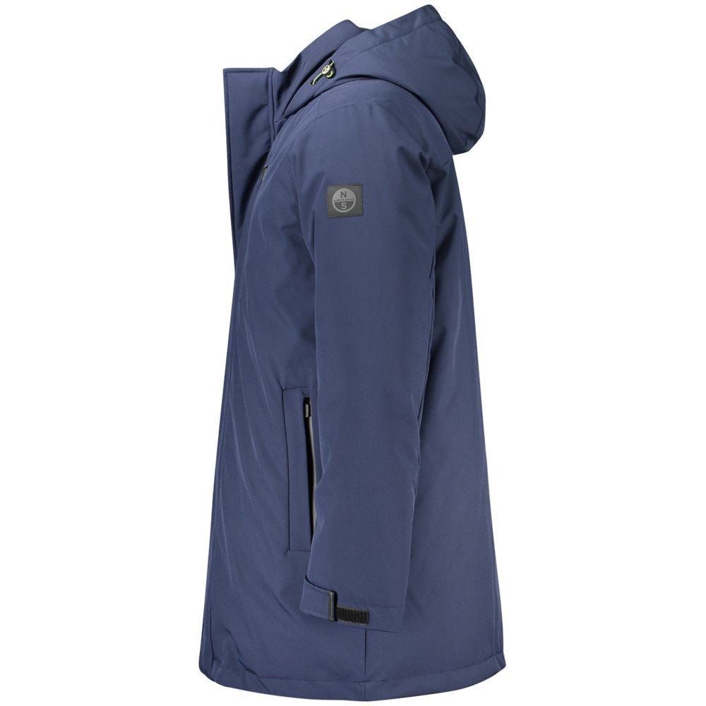 Blaue Polyester-Herrenjacke