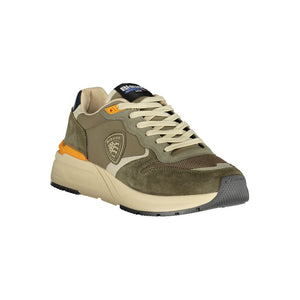 Grüner Polyester Herren Sneaker