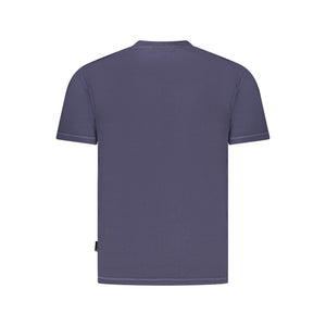 Blue Cotton Men T-Shirt