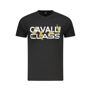 Black Cotton Men T-Shirt