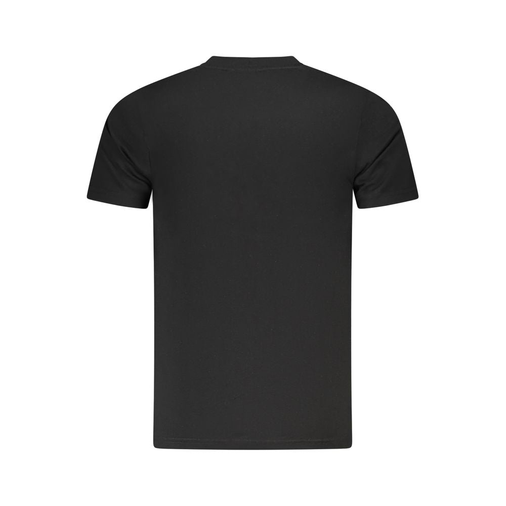 Schwarzes Herren-T-Shirt aus Baumwolle