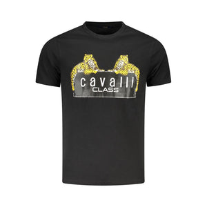 Schwarzes Baumwoll-T-Shirt