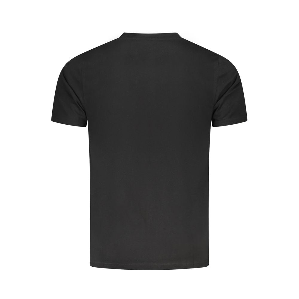 Schwarzes Baumwoll-T-Shirt