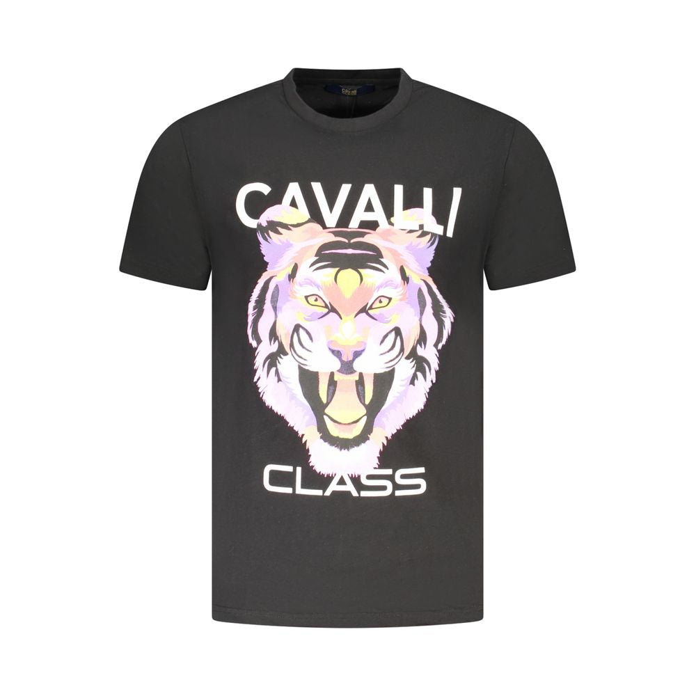 Schwarzes Herren-T-Shirt aus Baumwolle