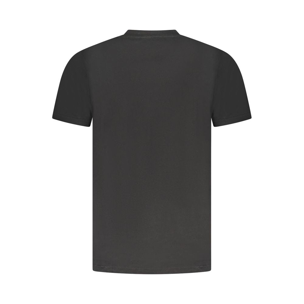 Schwarzes Herren-T-Shirt aus Baumwolle