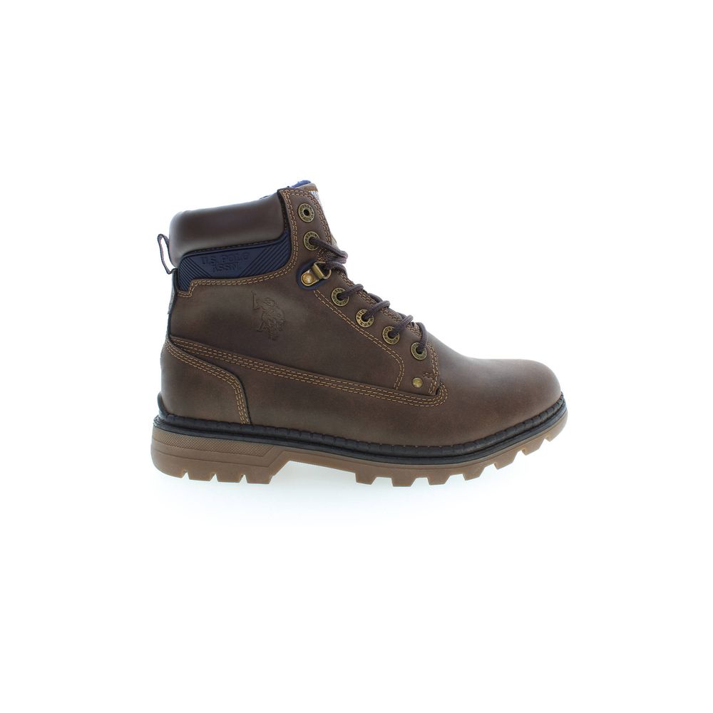 Braune Polyester-Herrenstiefel