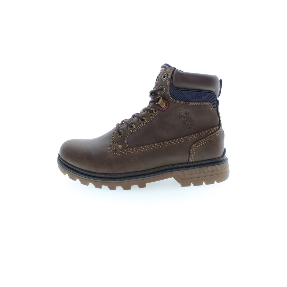 Braune Polyester-Herrenstiefel