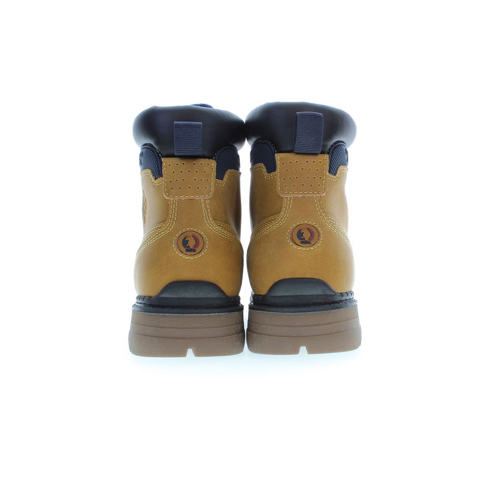 Beige Polyester Herrenstiefel