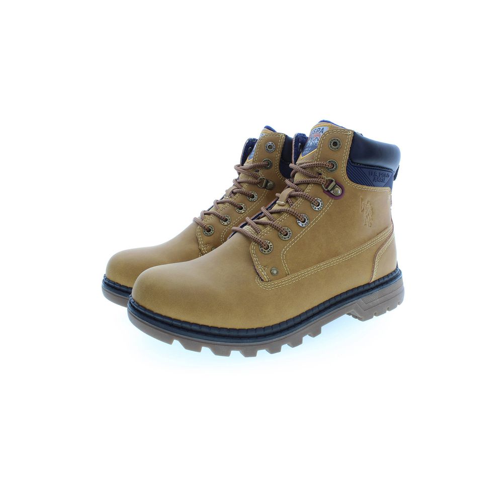 Beige Polyester Herrenstiefel