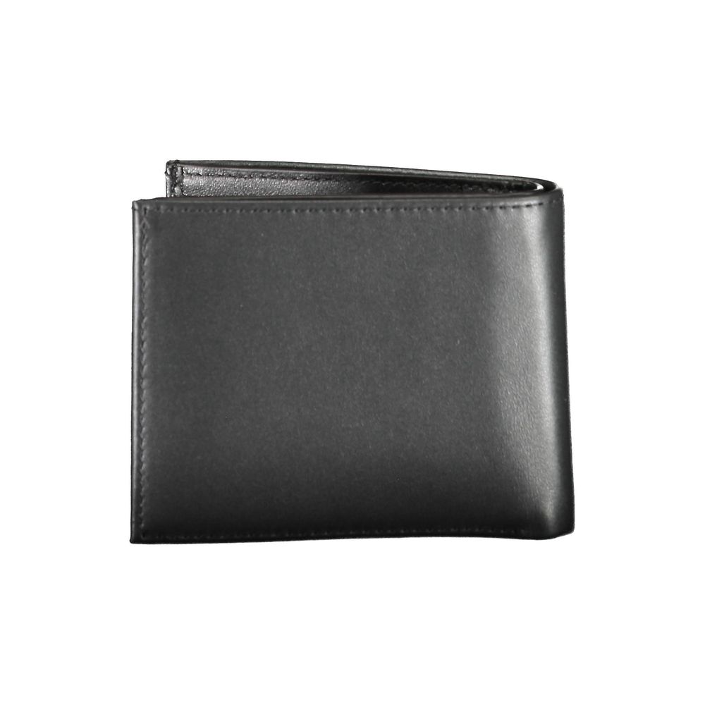 Schwarzes Leder Herren Portemonnaie