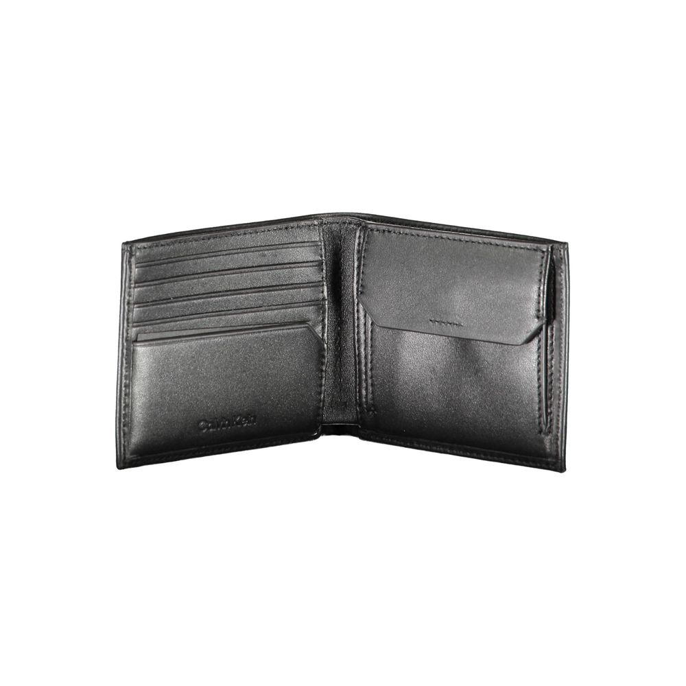 Schwarzes Leder Herren Portemonnaie
