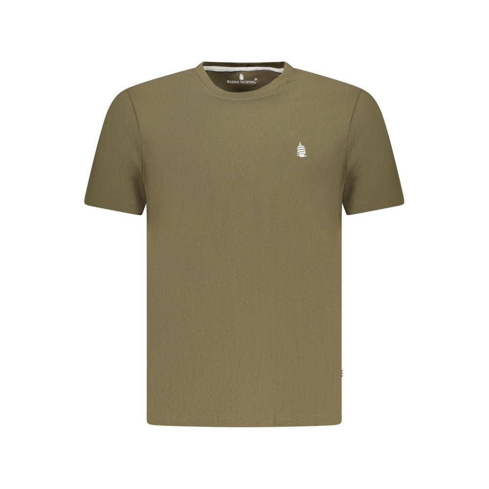 Grünes Herren-T-Shirt aus Baumwolle