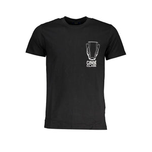 Schwarzes Baumwoll-T-Shirt