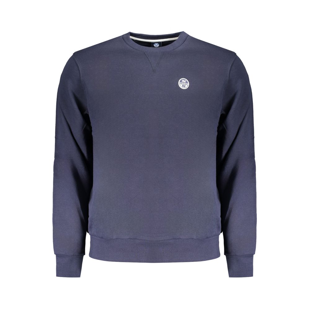 Blauer Baumwollpullover
