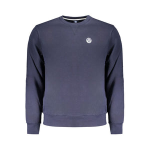 Blauer Baumwollpullover