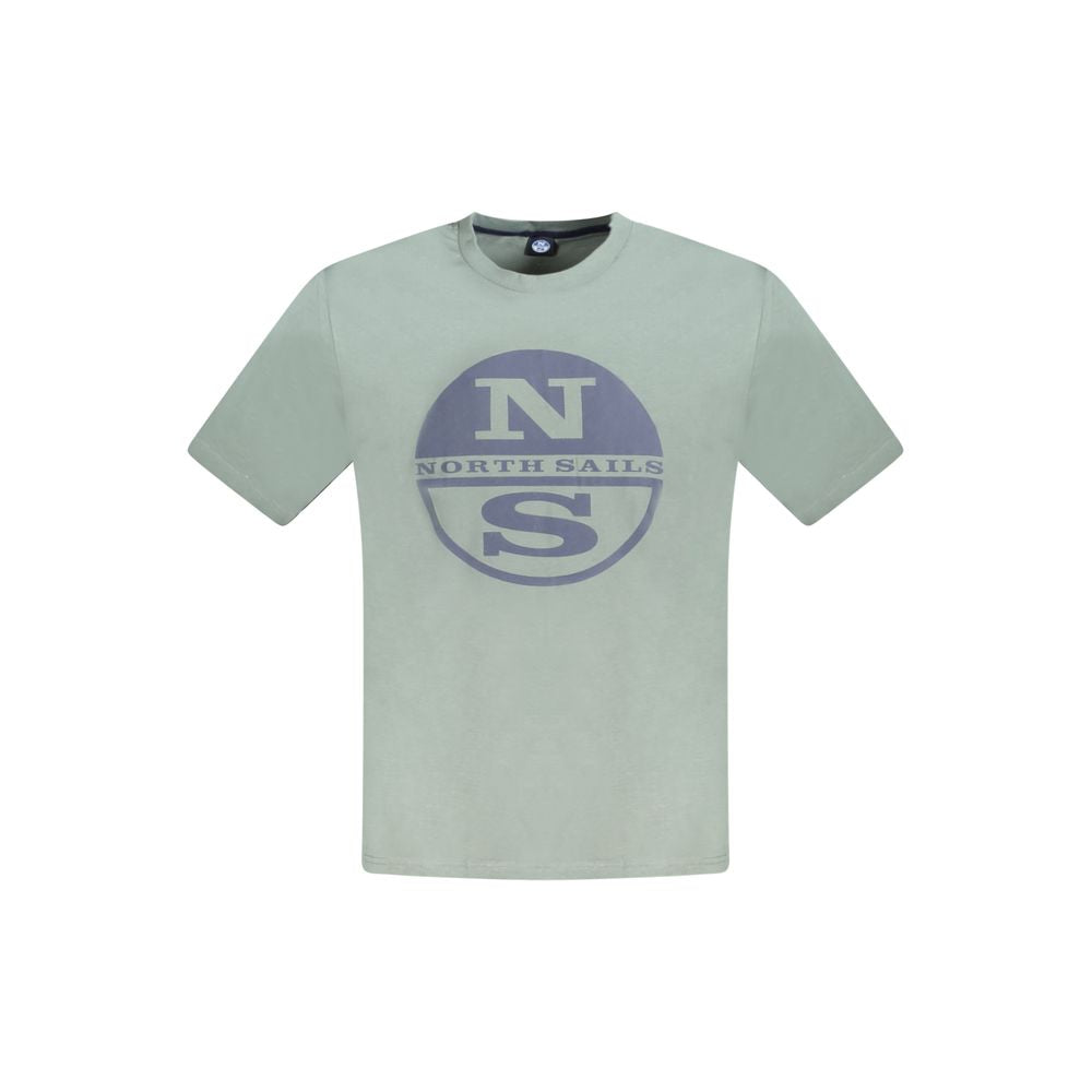 Grünes Herren-T-Shirt aus Baumwolle