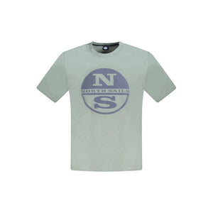 Grünes Herren-T-Shirt aus Baumwolle