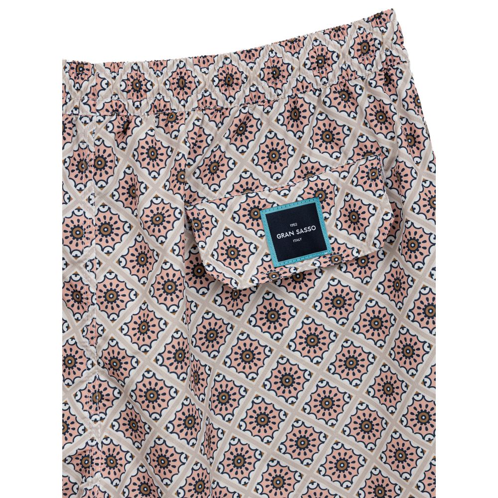 Rosafarbene Polyester-Badeshorts