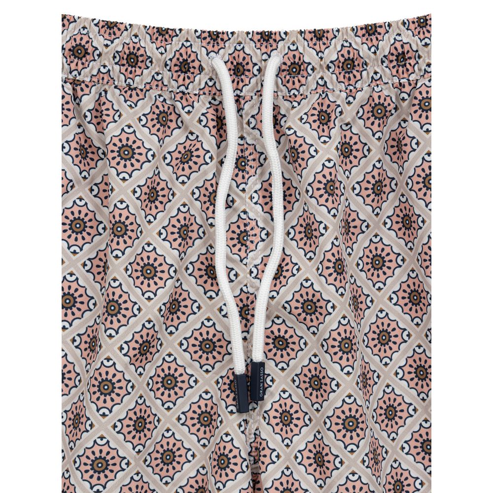 Rosafarbene Polyester-Badeshorts