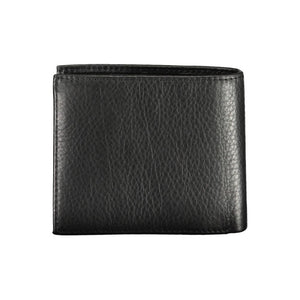 Schwarze Lederbrieftasche