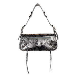 Graue Handtasche aus Kalbsleder