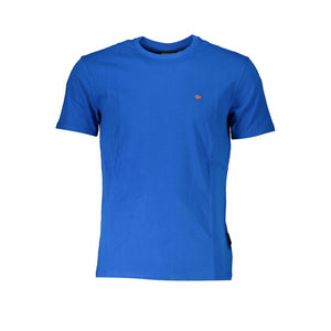 Blaues Baumwoll-T-Shirt