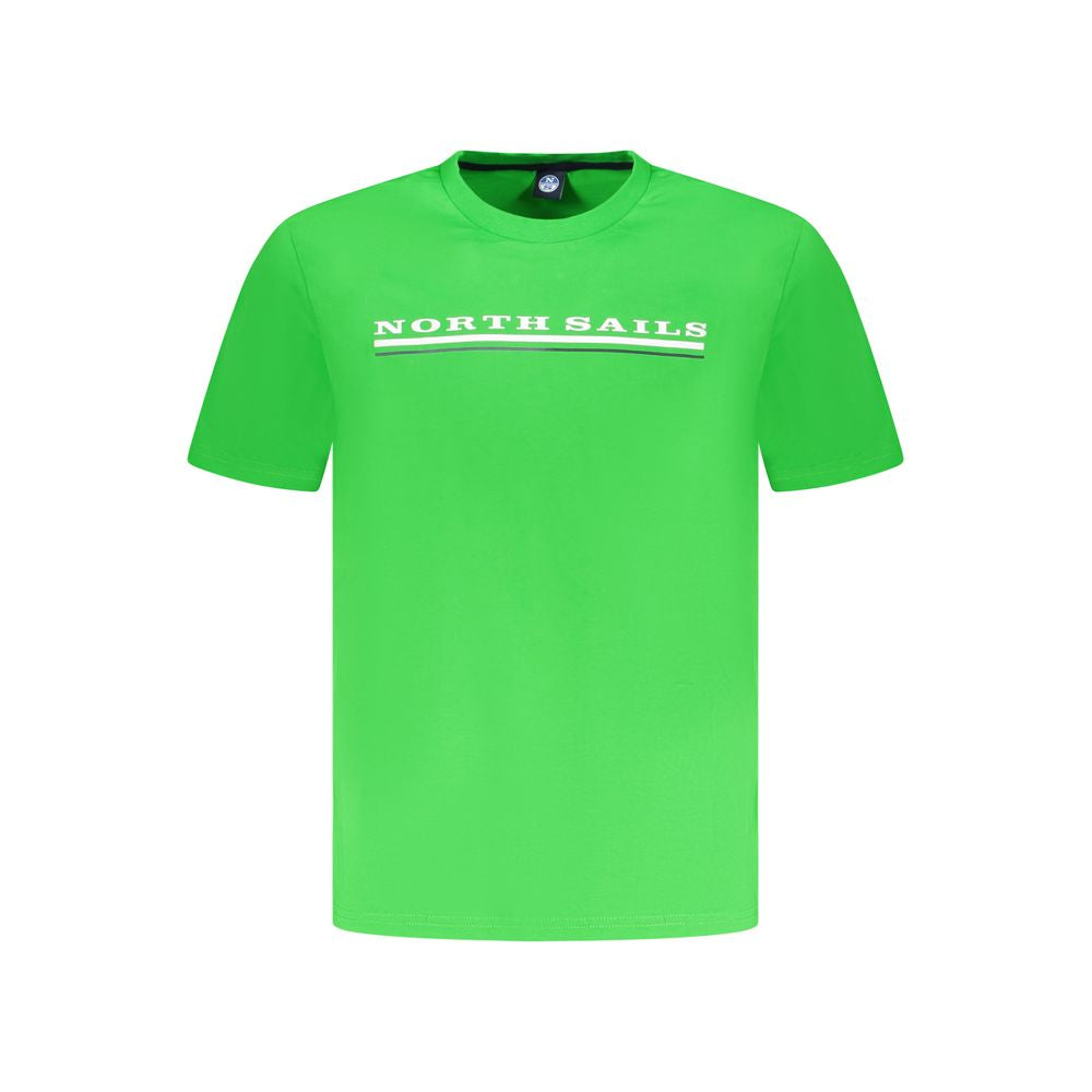 Grünes Herren-T-Shirt aus Baumwolle