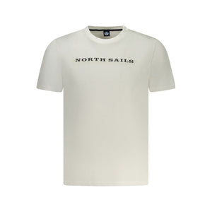 White Cotton Men T-Shirt