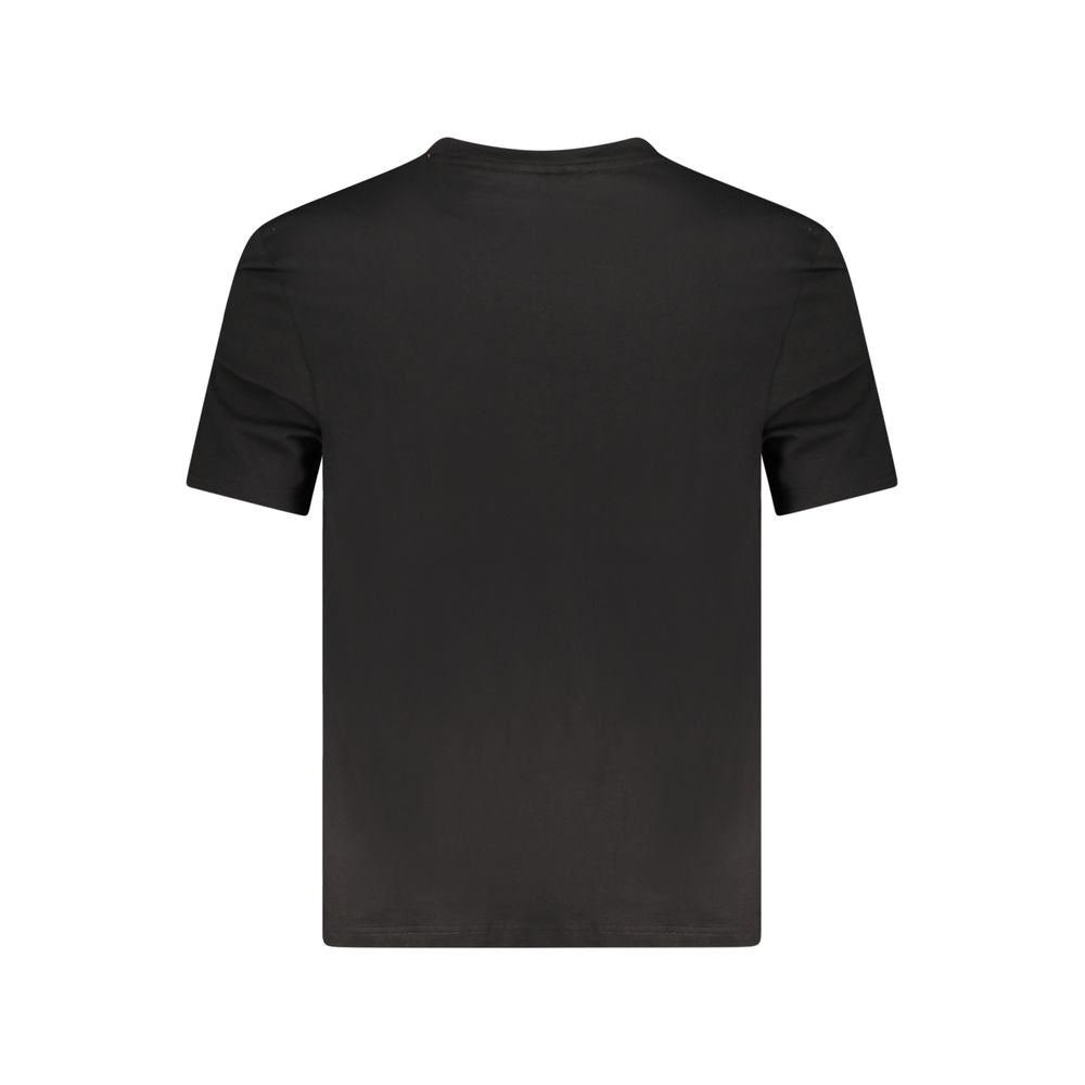 Schwarzes Herren-T-Shirt aus Baumwolle
