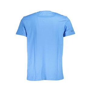 Blaues Herren-T-Shirt aus Baumwolle