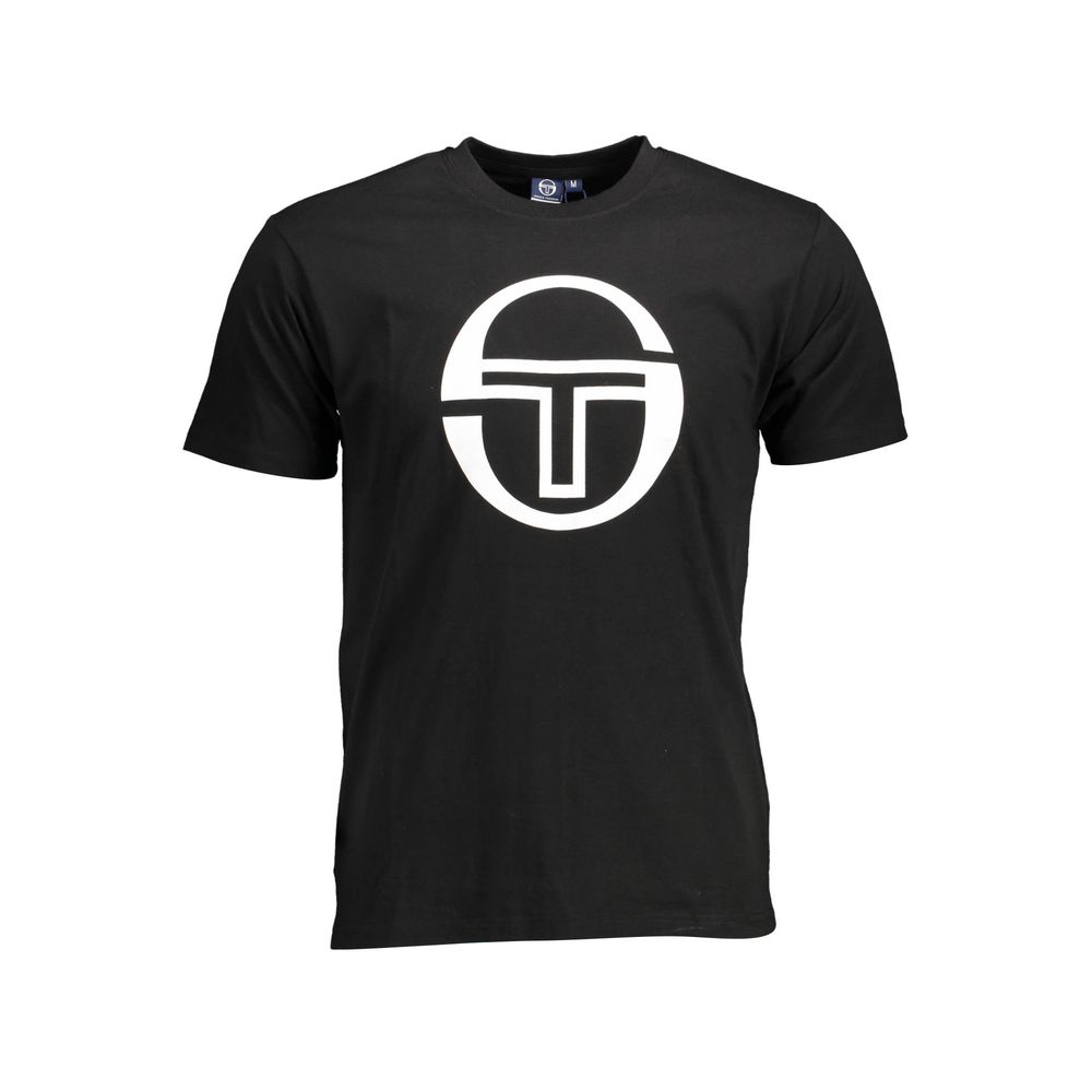 Schwarzes Herren-T-Shirt aus Baumwolle