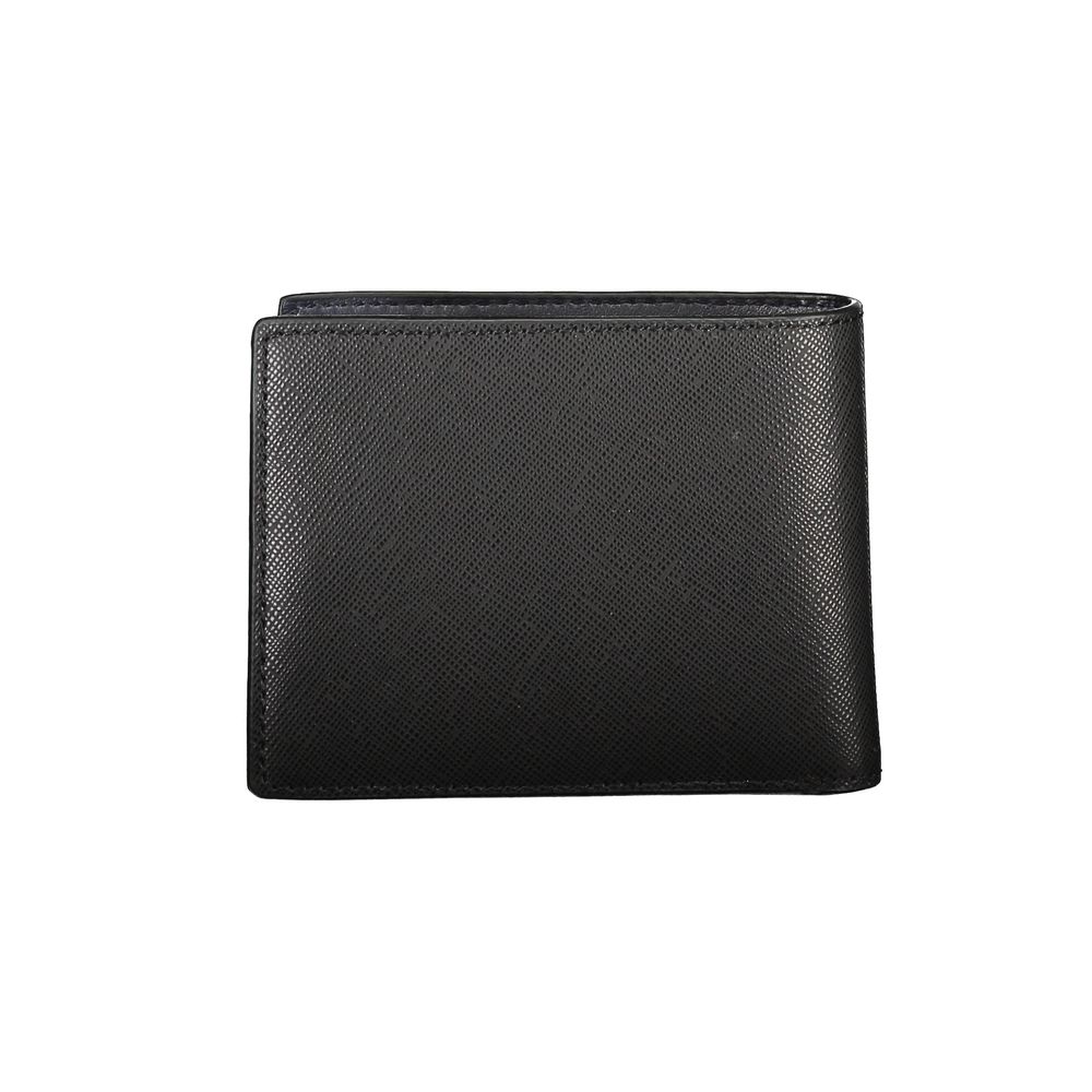Schwarze Lederbrieftasche