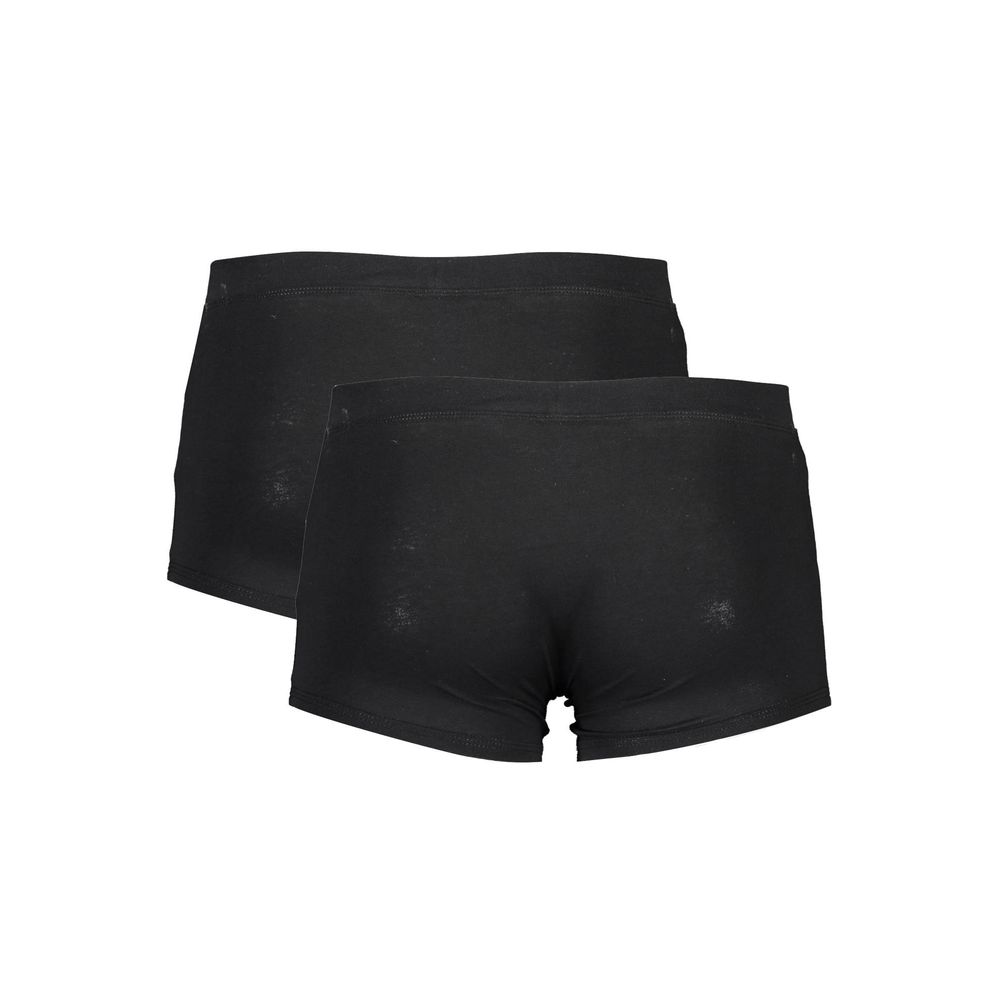 Schwarzes Herren-Boxershorts-Set aus Baumwolle