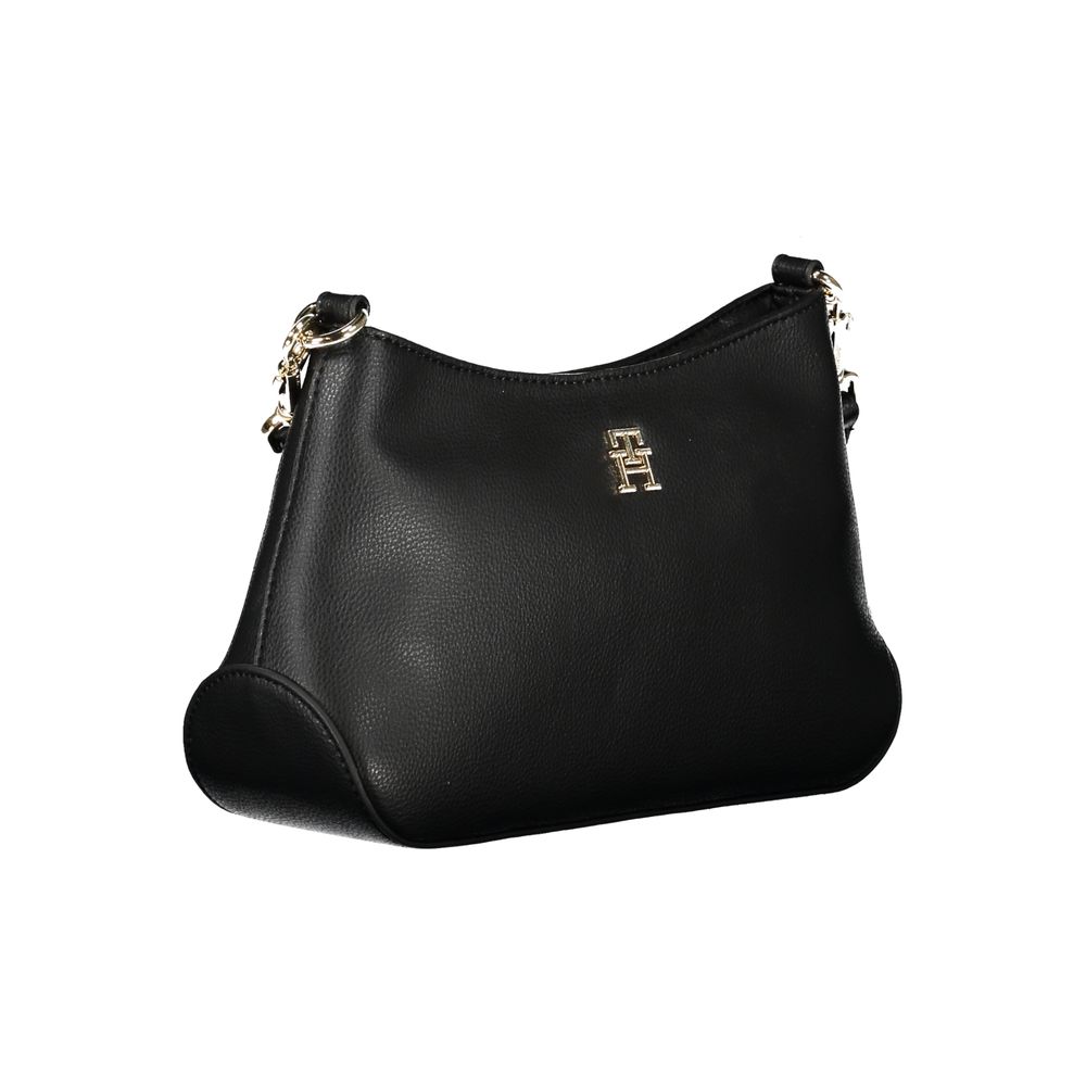 Schwarze Polyester-Handtasche