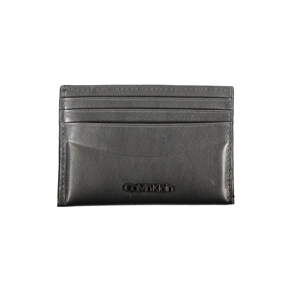 Schwarze Lederbrieftasche