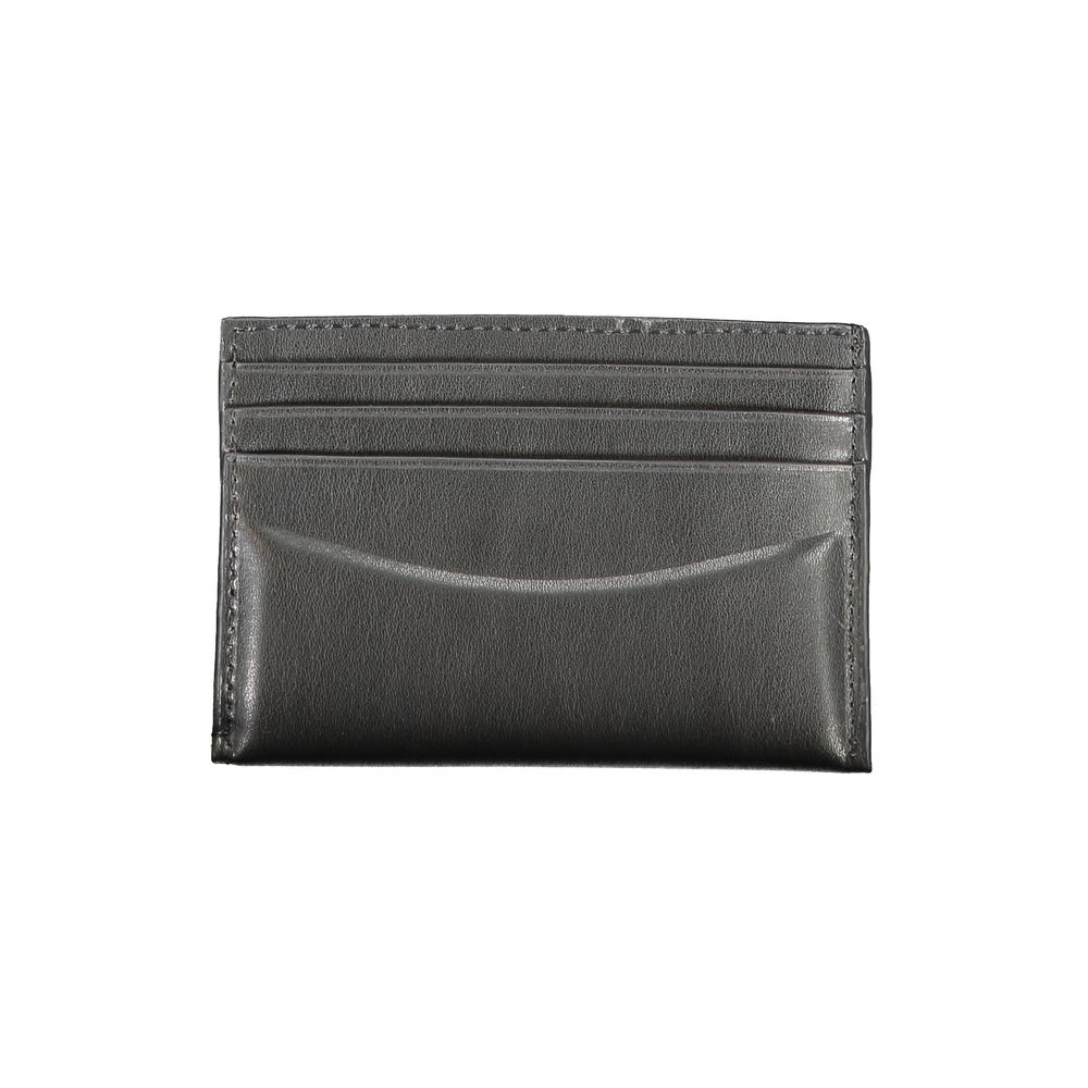 Schwarze Lederbrieftasche