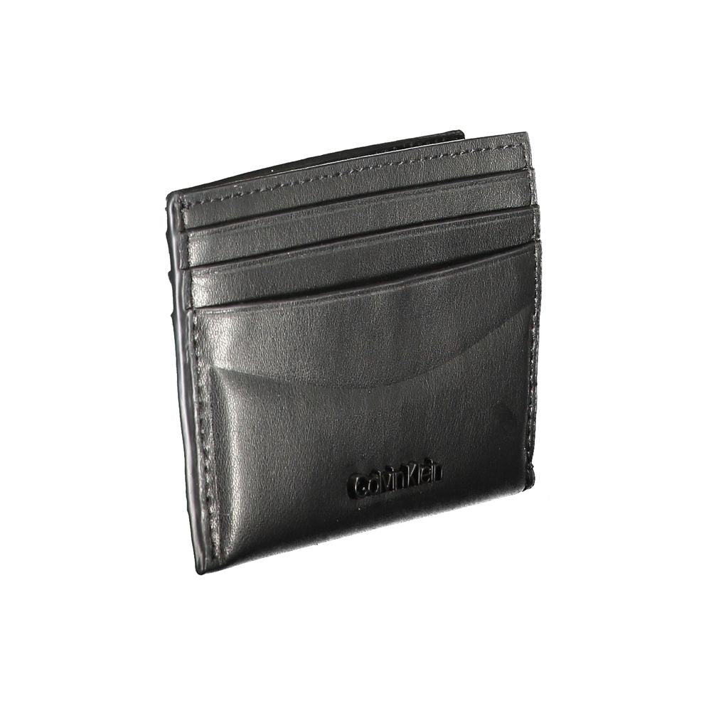 Schwarze Lederbrieftasche