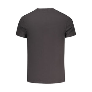 Schwarzes Herren-T-Shirt aus Baumwolle