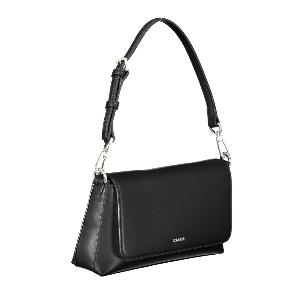 Schwarze Polyester-Handtasche
