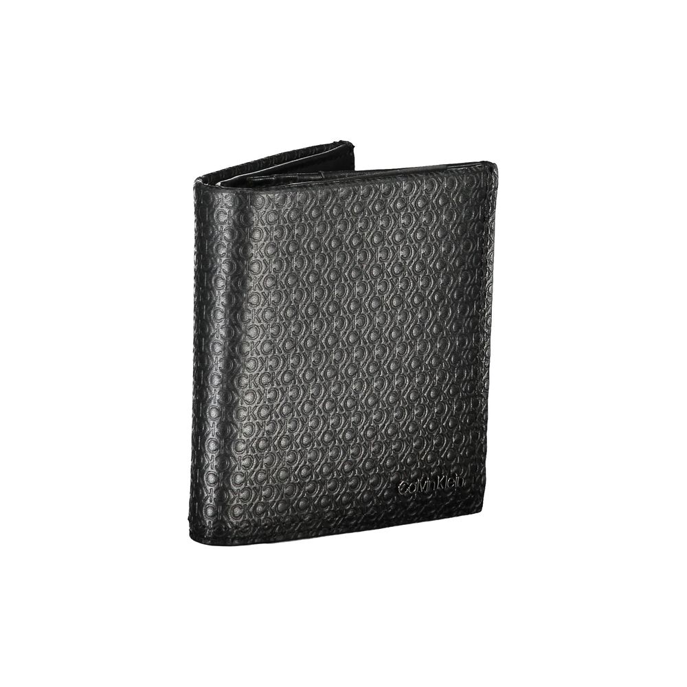 Elegante, zweifach faltbare RFID-Geldbörse aus Leder