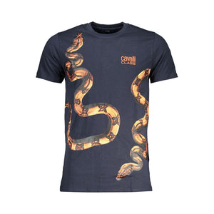 Blaues Baumwoll-T-Shirt