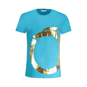 Hellblaues Herren-T-Shirt aus Baumwolle