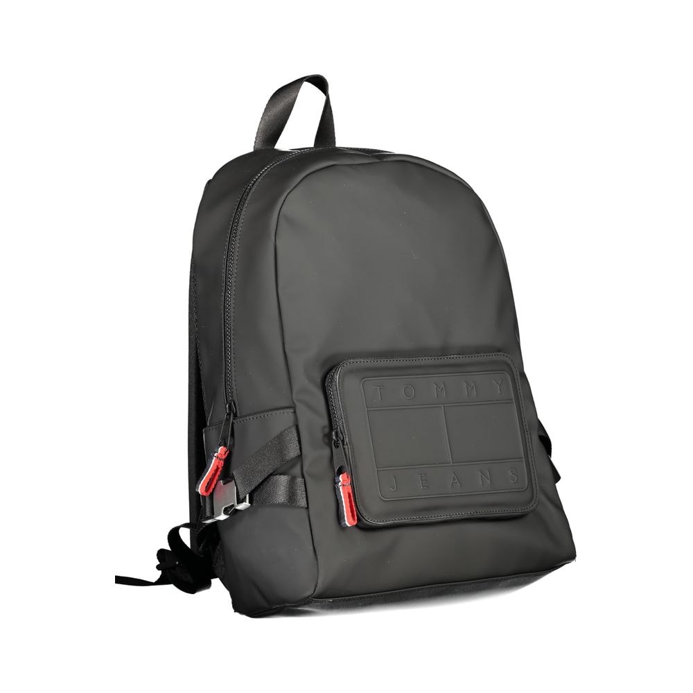 Schwarzer Polyester-Rucksack