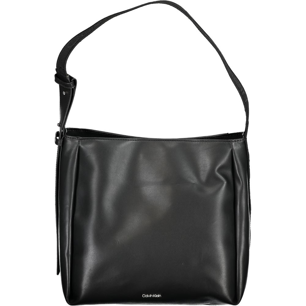 Schwarze Polyester-Handtasche