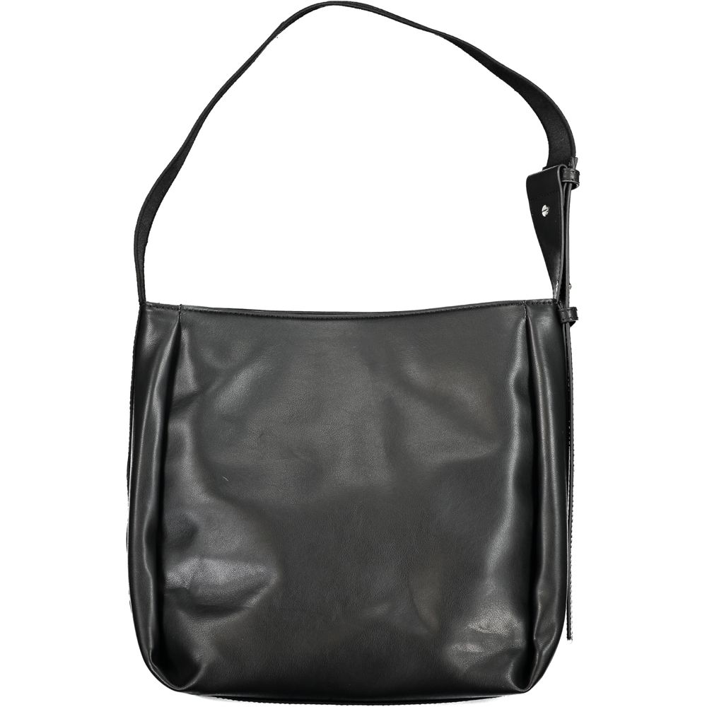 Schwarze Polyester-Handtasche