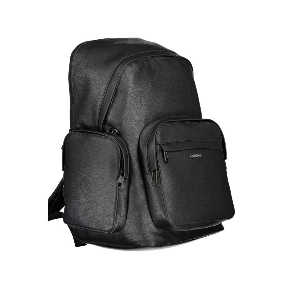 Schwarzer Polyester-Rucksack