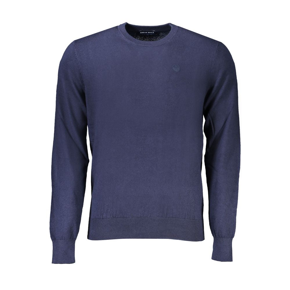 Blauer Baumwollpullover für Herren