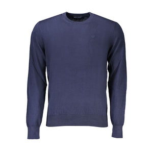 Blauer Baumwollpullover für Herren
